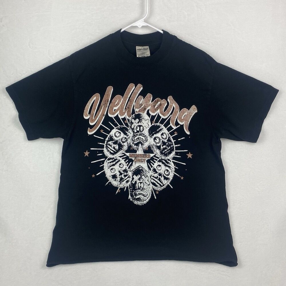 Yellyard Members Only Graphic Shirt Adult Medium Black Short Sleeve